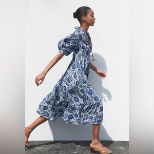 ZARA PRINTED MIDI DRESS